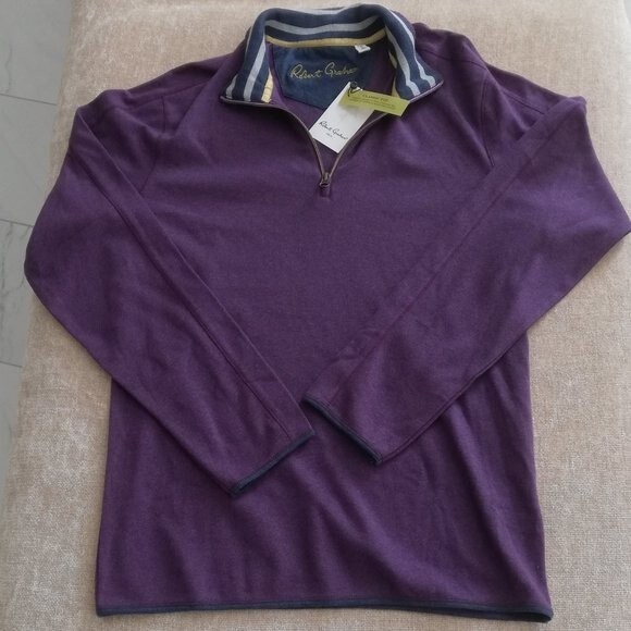 Robert Graham Callon Quarter Zip Sweater Size Small - Picture 3 of 9